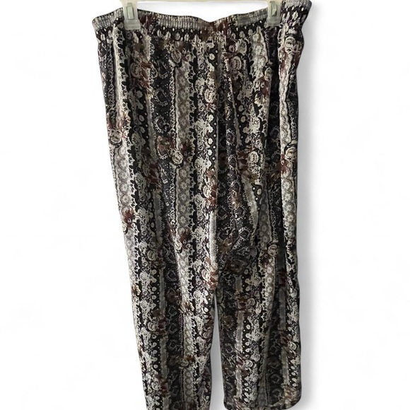 Krazy Kat Black and Cream Wide Leg Pants - Picture 3 of 3